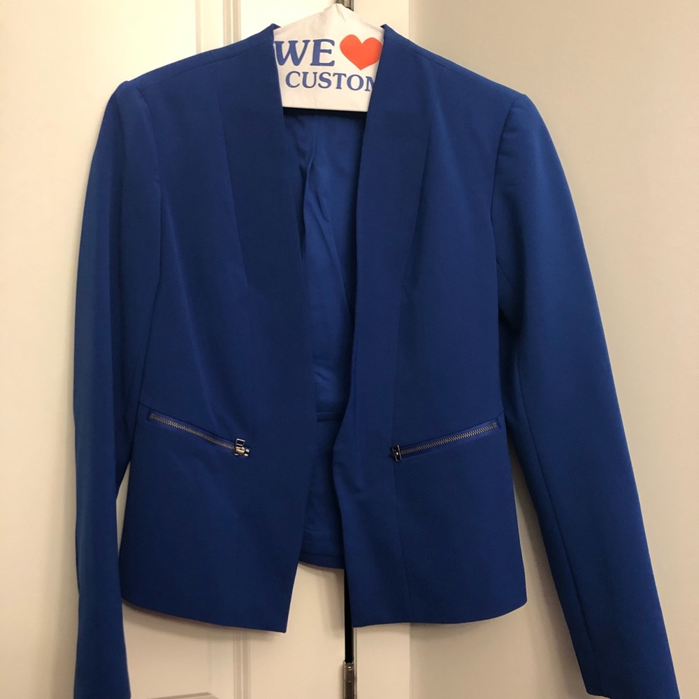 Halogen Zip Pocket Open Jacket Blue Mazarine Xs - image 2